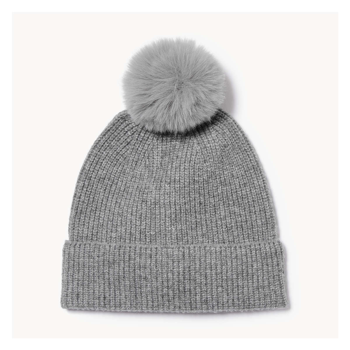 Grey knit cap on sale